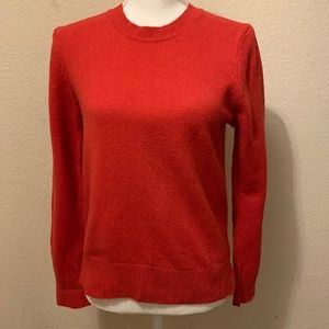 Womens Size Small Gap Red Lambswool Crew Neck Classic Sweater